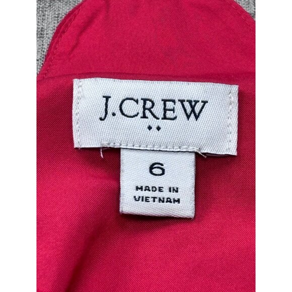 J.Crew Womens Scalloped Red Sleeveless Cami Top Size 6 - Picture 9 of 12